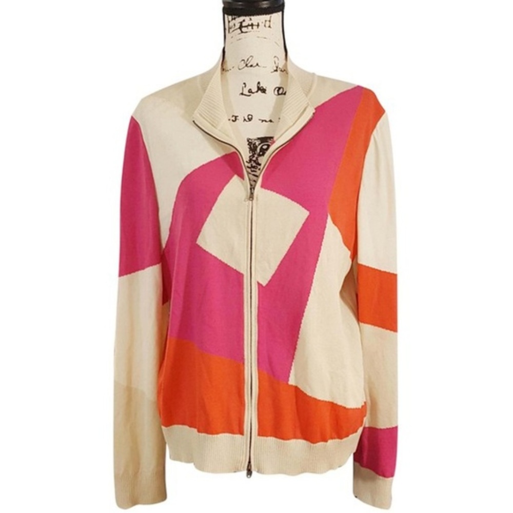 MOVING SALE! St John color block sweater Large